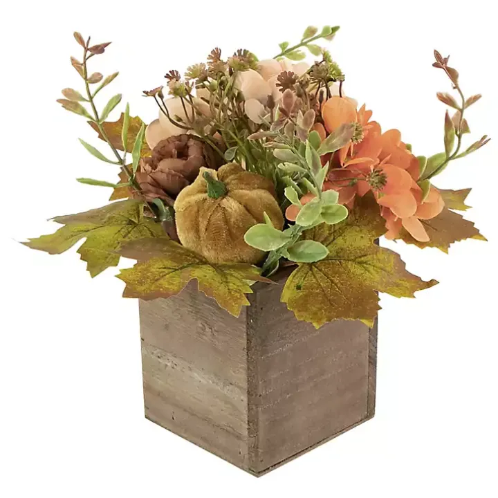 Harvest Floral and Pumpkin Arrangement