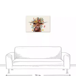 Harvest Highland Cow Canvas Art Print