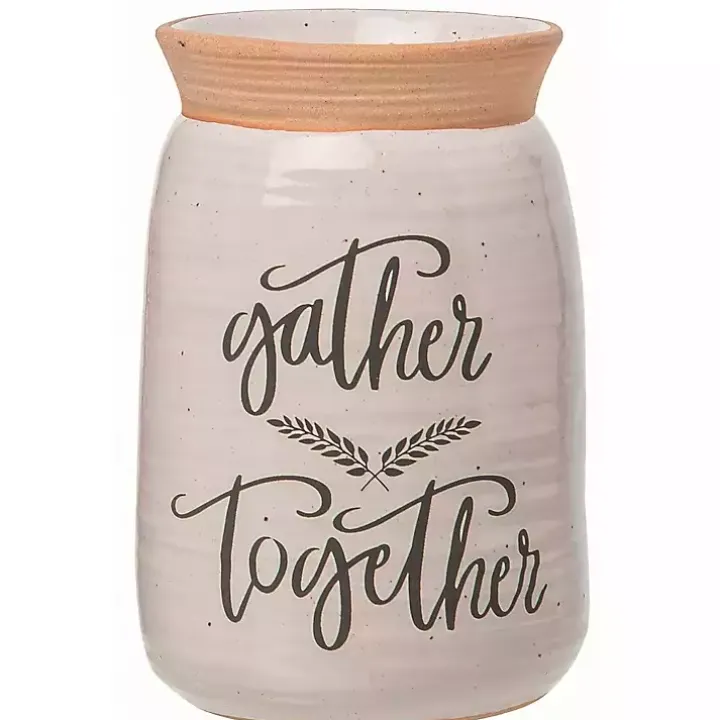 Harvest Sentiment Ceramic Vases, Set of 2