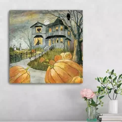 Haunted House Halloween Wall Plaque