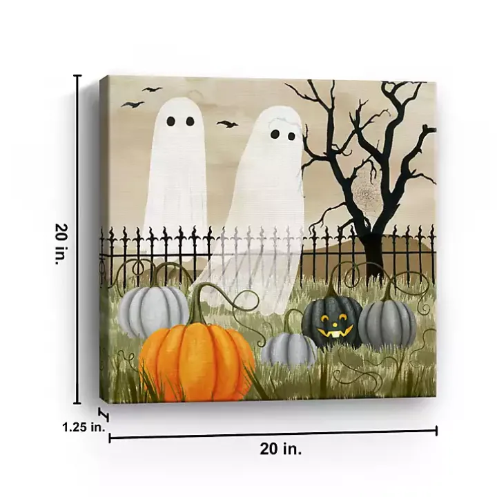 Haunting the Pumpkin Patch Canvas Art Print