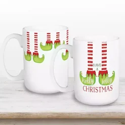 Have a Holly Jolly Christmas Elf Mugs, Set of 2