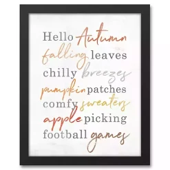 Hello Autumn Framed Canvas Art Print