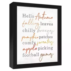 Hello Autumn Framed Canvas Art Print