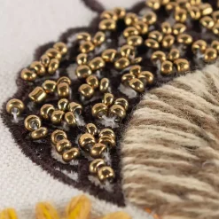 Hello Fall Embroidered Lumbar Pillow