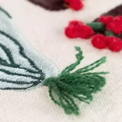 Hello Fall Embroidered Lumbar Pillow