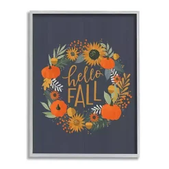 Hello Fall Sunflower Framed Giclee Art Print