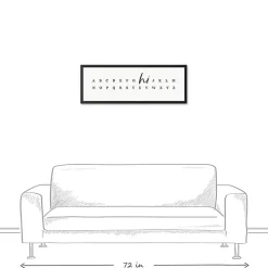 Hi Alphabet Framed Canvas Wall Plaque