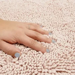 High Pile Blush Cotton Non-Skid Classic Bath Mat