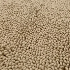 High Pile Taupe Cotton Non-Skid Classic Bath Mat
