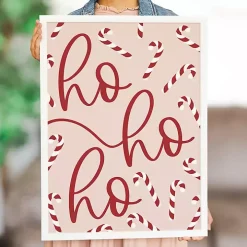 Ho Ho Ho Candy Canes Wall Plaque