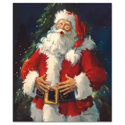 Ho Ho Ho Santa Claus Canvas Art Print