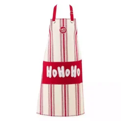 Ho Ho Ho Striped Christmas Apron