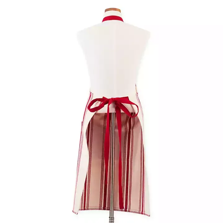 Ho Ho Ho Striped Christmas Apron