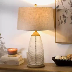 Hobnail Glass Table Lamp