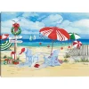 Holiday Beach Signs Coastal Christmas Canvas Print