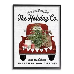Holiday Co. Truck and Winter Fir Tree Wall Plaque