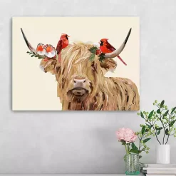Holiday Cow Canvas Art Print