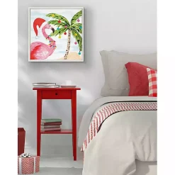 Holiday Flamingo Framed Canvas Art Print