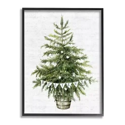 Holiday Green Fir Tree Believe Wall Plaque