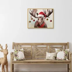 Holiday Moose Framed Art Print