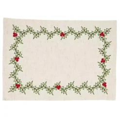 Holly Berry 8-pc. Placemat and Napkin Set