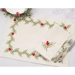 Holly Berry 8-pc. Placemat and Napkin Set