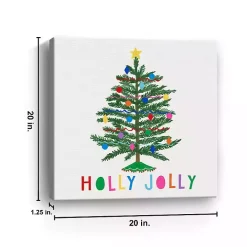 Holly Jolly Christmas Tree Canvas Art Print