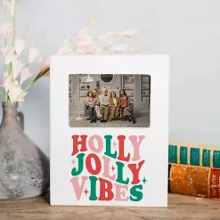 Holly Jolly Vibes Christmas Picture Frame, 4x6