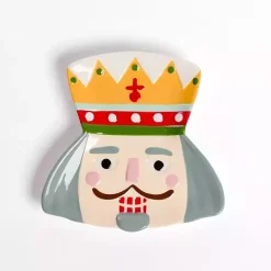 Holly Nutcracker Shaped Appetizer Plate