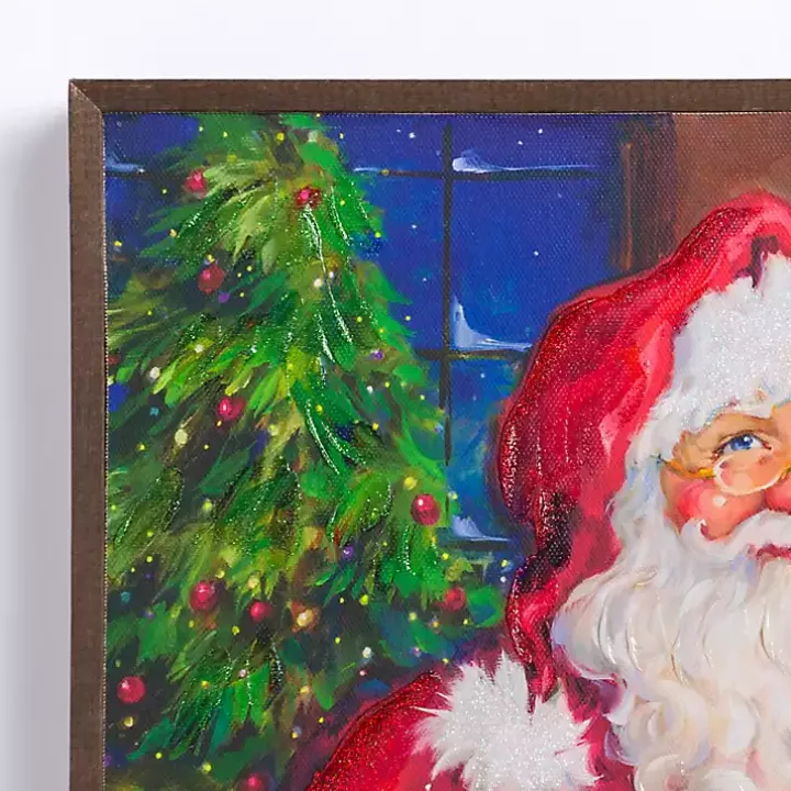 Holly Santa Cookies and Hot Cocoa Canvas Art Print