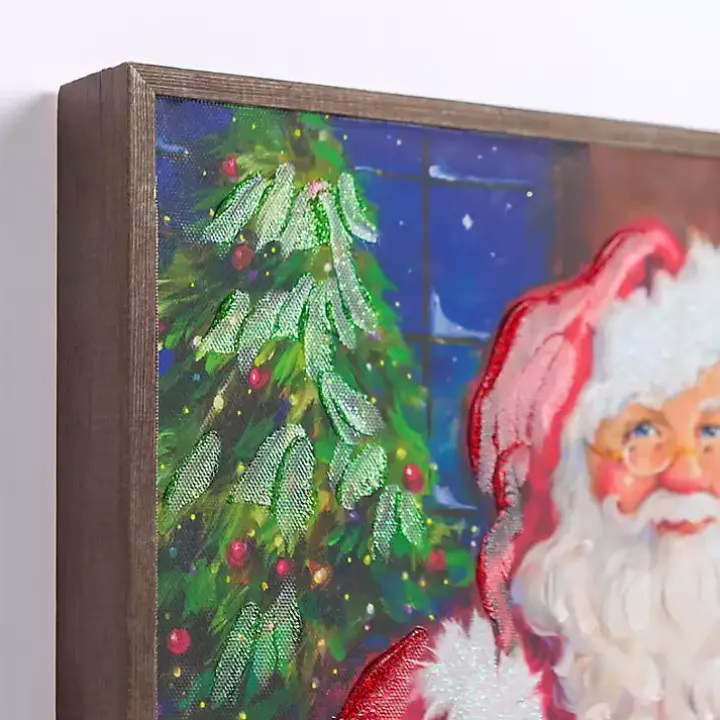 Holly Santa Cookies and Hot Cocoa Canvas Art Print