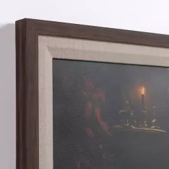 Holly Santa Reading Framed Art Print