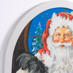 Holly Santa Writing List Framed Art Print