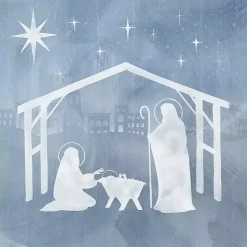 Holy Family Star Stable Framed Canvas Art Print