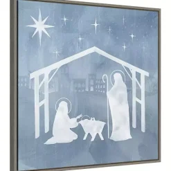 Holy Family Star Stable Framed Canvas Art Print