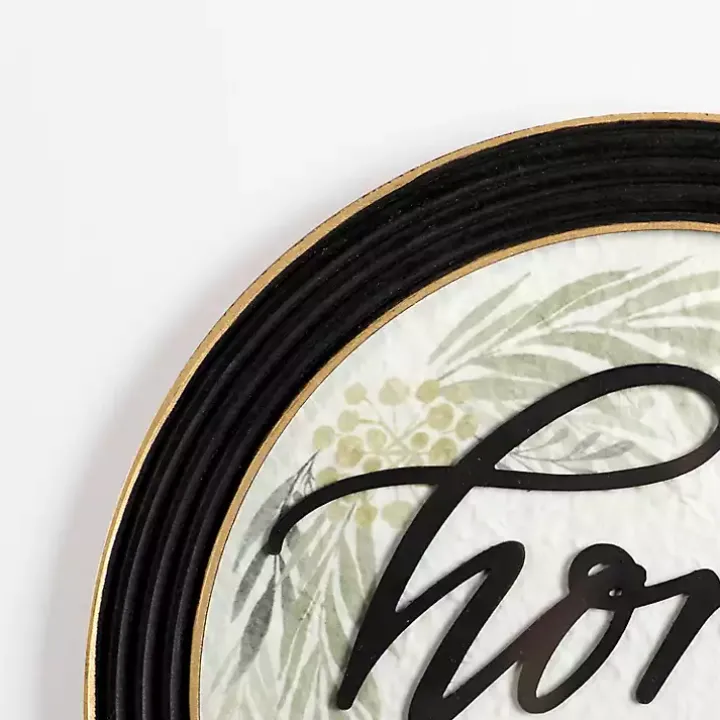 Home Botanical Framed Wall Plaque