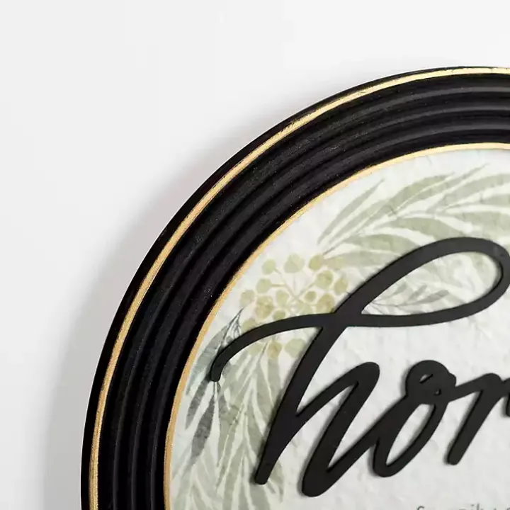 Home Botanical Framed Wall Plaque