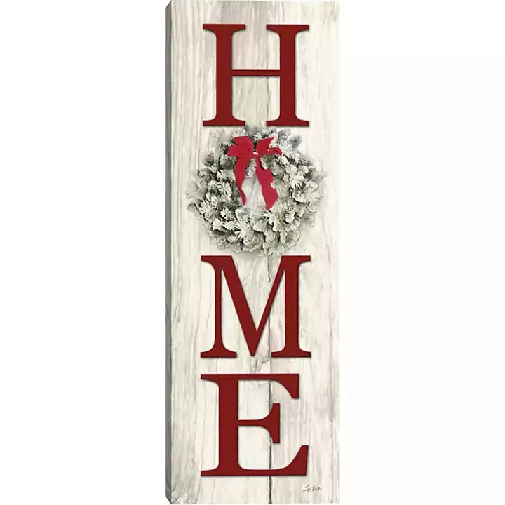 Home Christmas Wreath Canvas Art Print