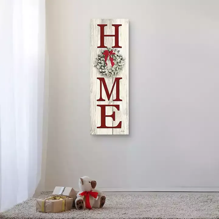 Home Christmas Wreath Canvas Art Print