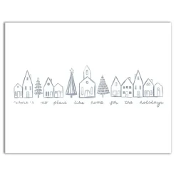 Home for the Holidays Village Canvas Art Print