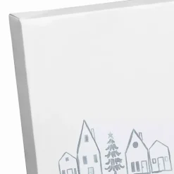 Home for the Holidays Village Canvas Art Print