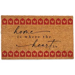 Home is Where the Heart Is Cursive Doormat