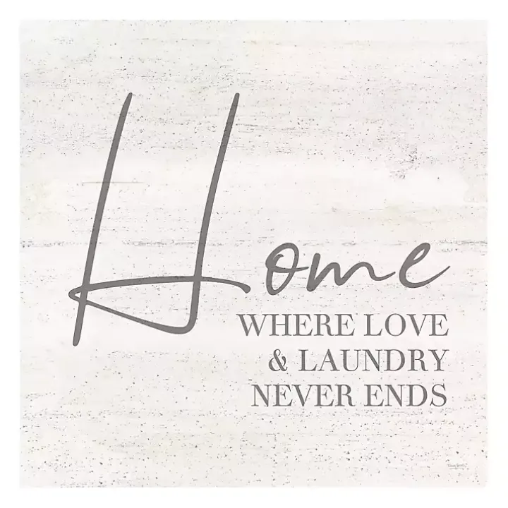 Home Love and Laundry Canvas Art Print