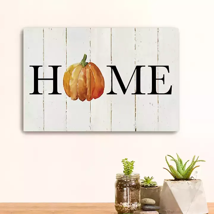 Home Pumpkin Canvas Art Print, 16x20