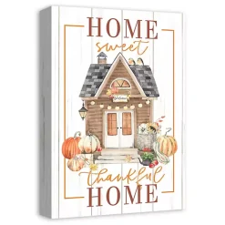 Home Sweet Thankful Home Canvas Art Print