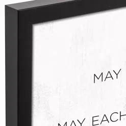 Home Wishes Black Framed Canvas Art Print