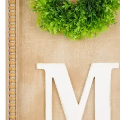 Home Wreath Wood Panel Wall Plaque