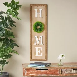 Home Wreath Wood Panel Wall Plaque