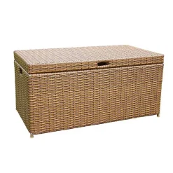 Honey Wicker Outdoor Storage Box